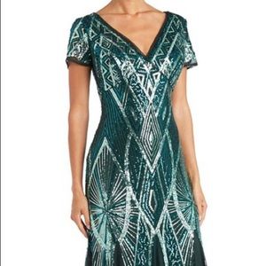 Sequin Scoop-Back Gown